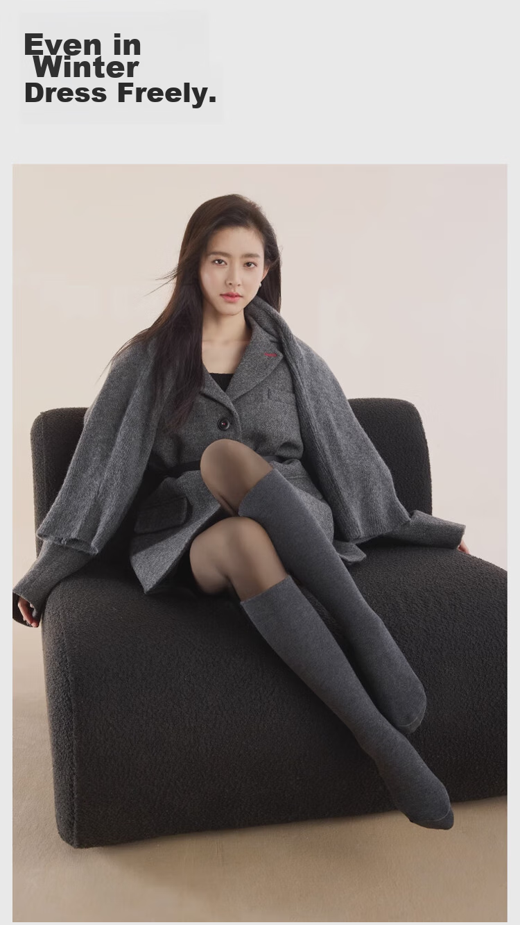 JOAE Black Sheer Skin-Lightening Leg Slimming Base Layer Pants for Women, Spring And Autumn Thin Fleece Warm Black Silk Pantyhose, Shiny Stockings 13