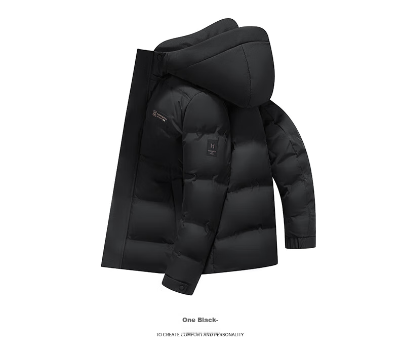 Yalu down Jacket for Men, 2025 Autumn And Winter, Thickened Detachable Hooded Short Style, Business Casual Cold-Proof Winter Coat 20