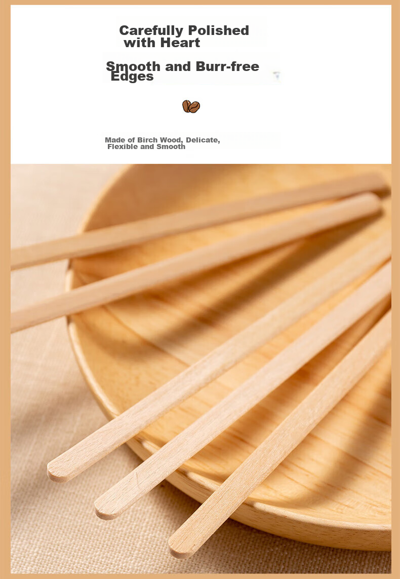 Jiamo Biodegradable Disposable Straws Individually Wrapped Single Pack 100 Straws for Pregnant Women And Children Natural Wood Color 5