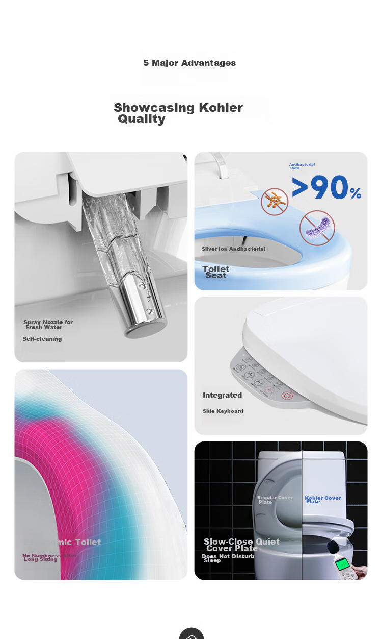 KOHLER Smart Toilet Seat [All-Inclusive Price], C3 Series Quick Heating 18649T 4