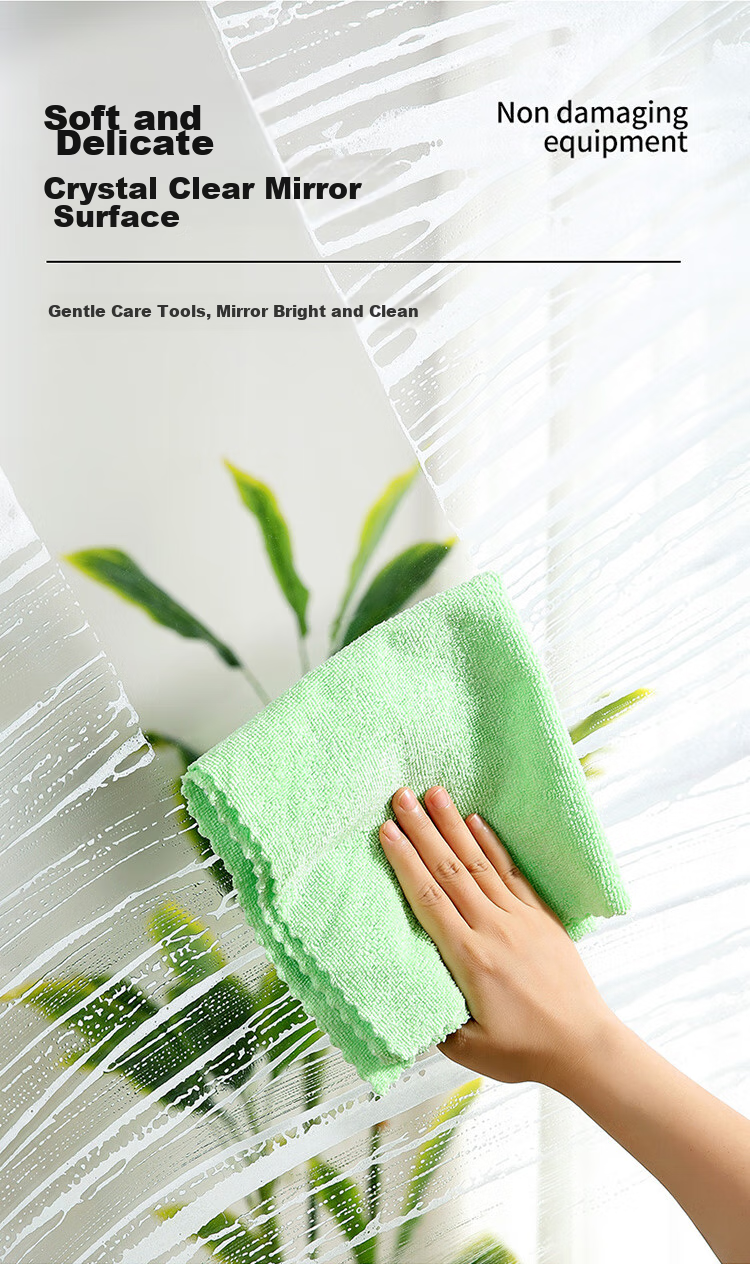MARYYA Ultra-Fine Microfiber Cleaning Cloth, 40*40cm, 4 Pieces, for Kitchen Table Wiping, Professional Housekeeping Use, Absorbent, Streak-Free, Low Lint Shedding 10