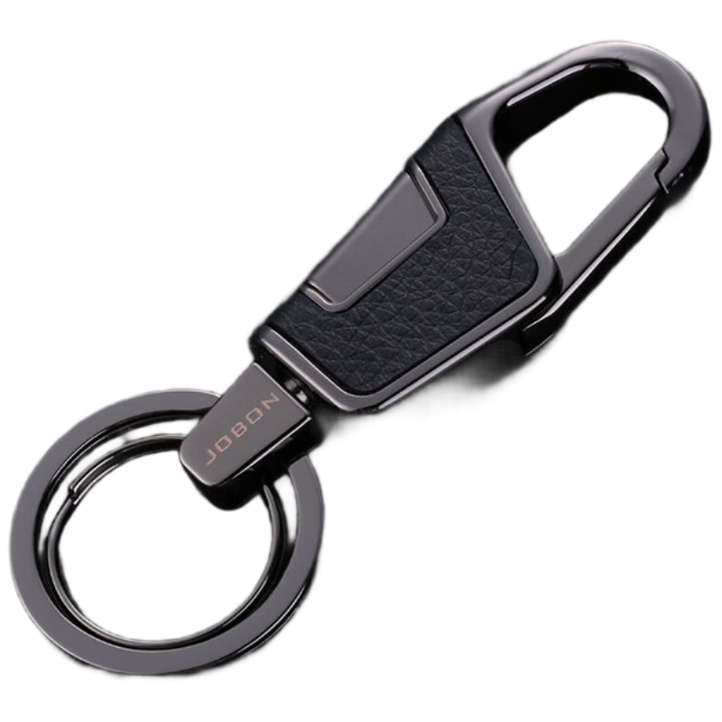 JIUCHENG Car Keychain, Anti-Loss, for Men, Motorcycle And Electric Vehicle Keys, Creative Simple High-End Black 6611