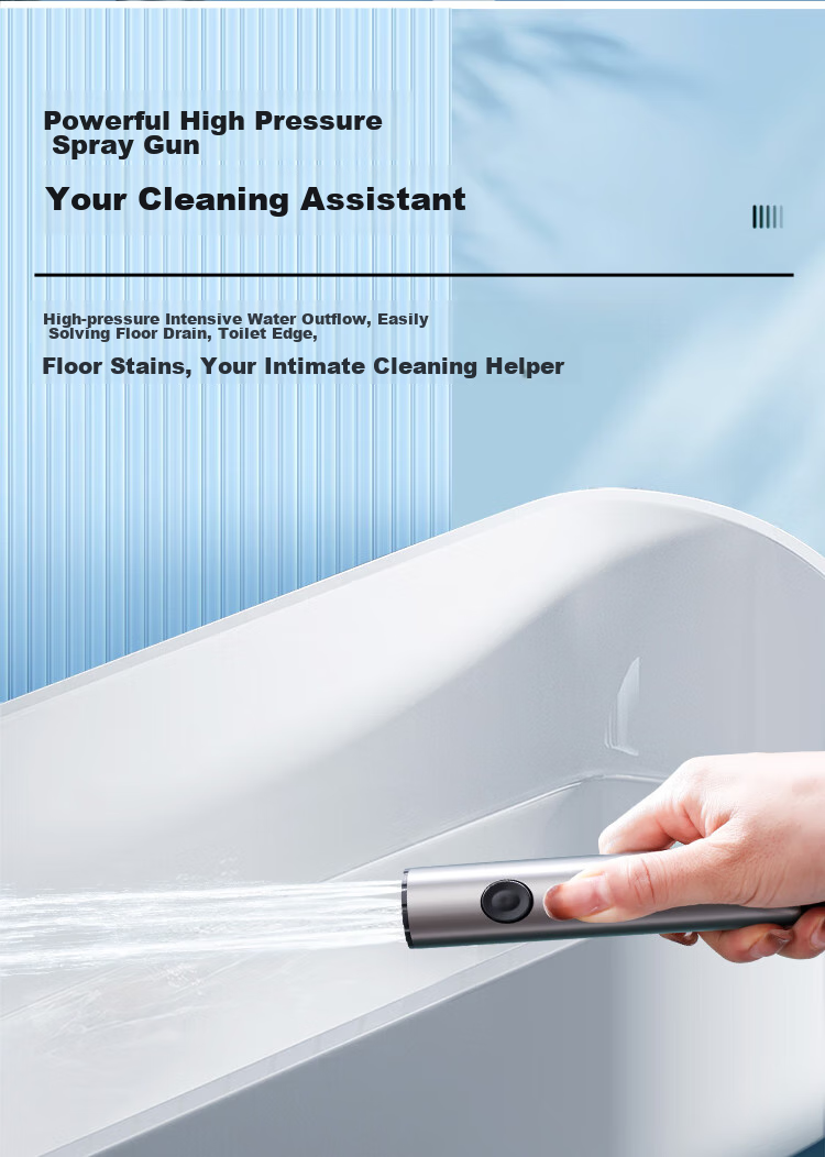 Larsd Shower Set with Handheld Spray Gun, Piano Key Buttons, Gray, Four Modes, F07 11