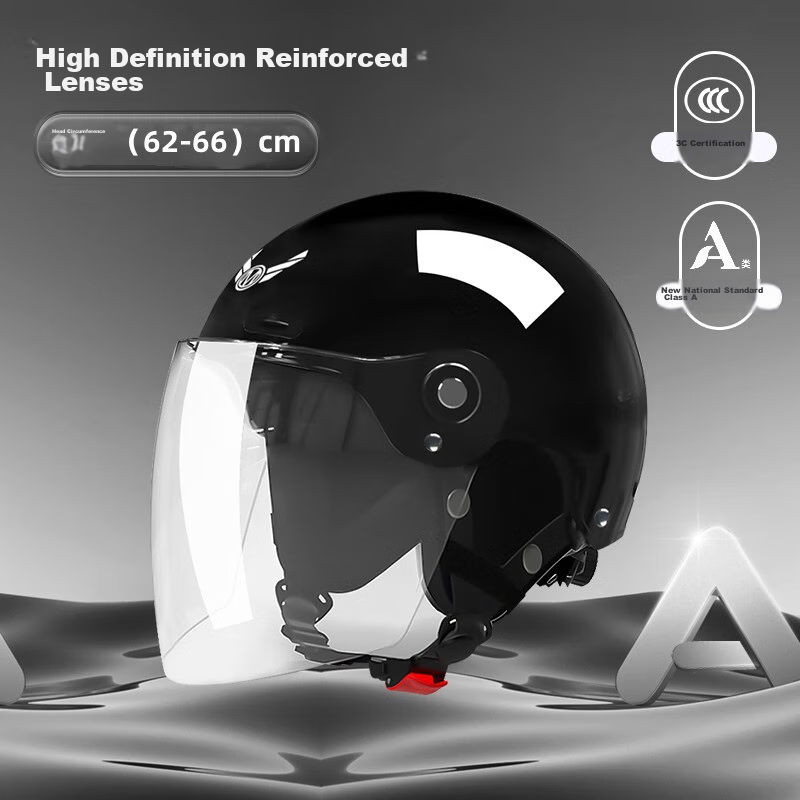 MYARMOR Extra-Large Helmet (Head Circumference 62-66cm), Electric Vehicle 3C Certified, New National Standard Large Size Motorcycle Half Helmet, Unisex All-Season Safety Helmet for Electric Scooters, Earl Grey Black