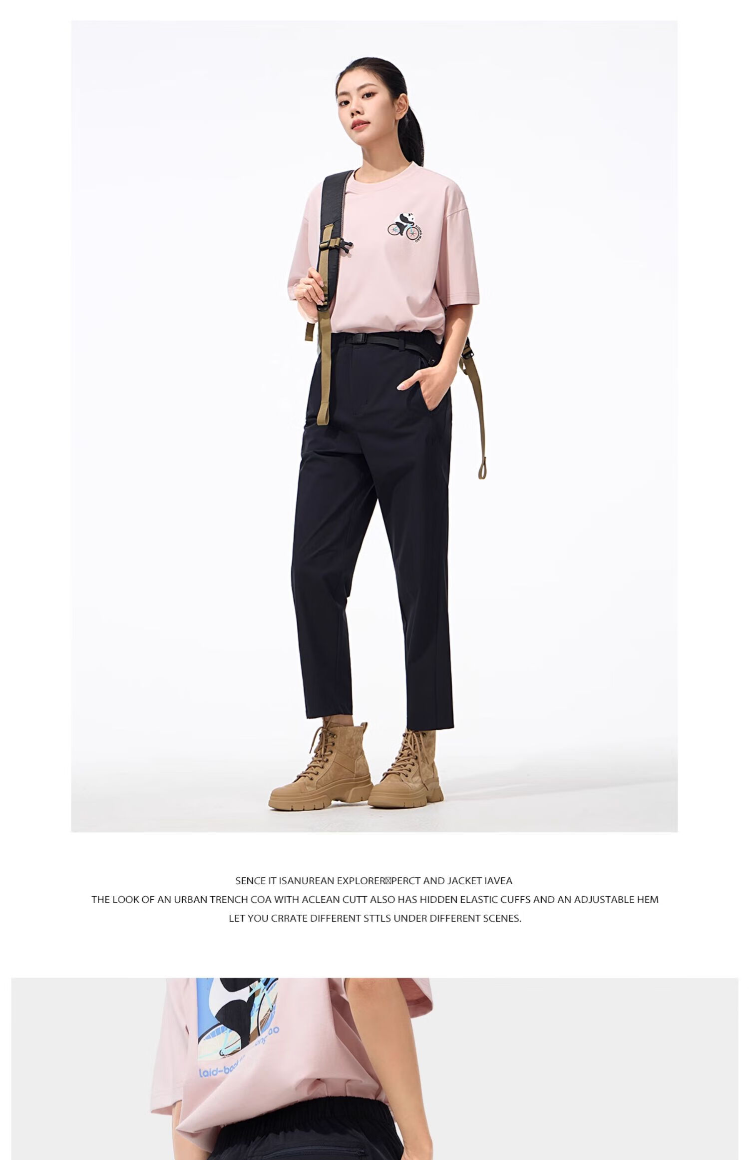 CAMEL Women's Quick-Dry Long Pants, Spring And Summer Outdoor Cool-Feeling Comfortable Breathable Casual Pants [Panda Collaboration] A24BA68181 13