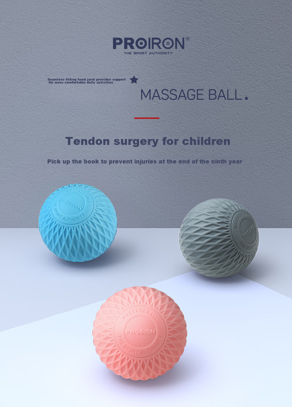 PROIRON Puli'ai Fascia Ball for Foot, Back, Shoulder And Neck Massage, Arch Muscle Relaxation And Neck Fascia Ball, Bird's Nest Pattern in Gray 1