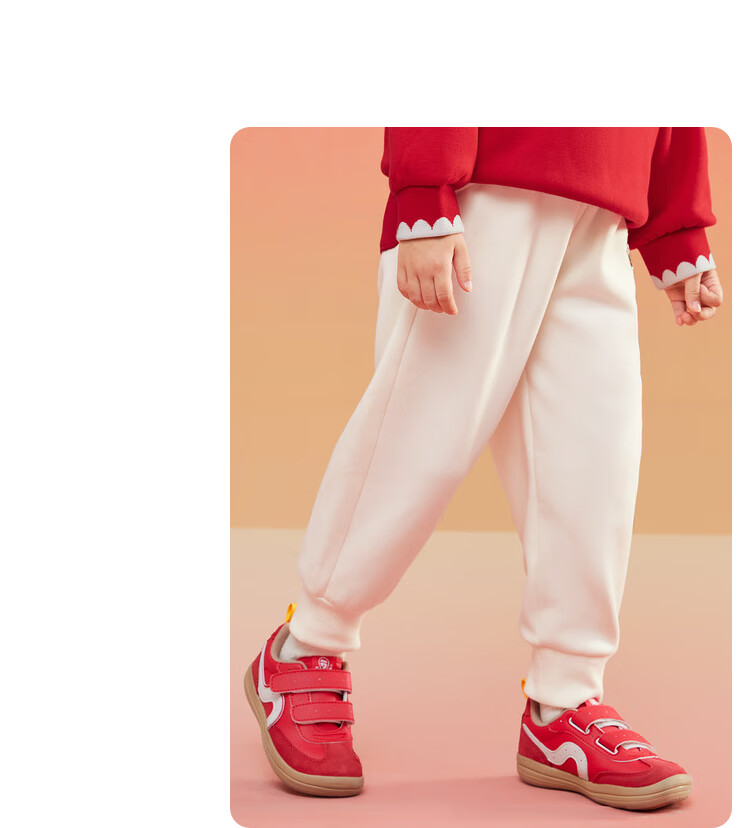 BALABALA Children's Clothing, Fleece-Lined Pants, Boys' Trousers, Girls' Baby Spring And Winter Wear, Elastic Ankle Pants, New Year's Outfit 17