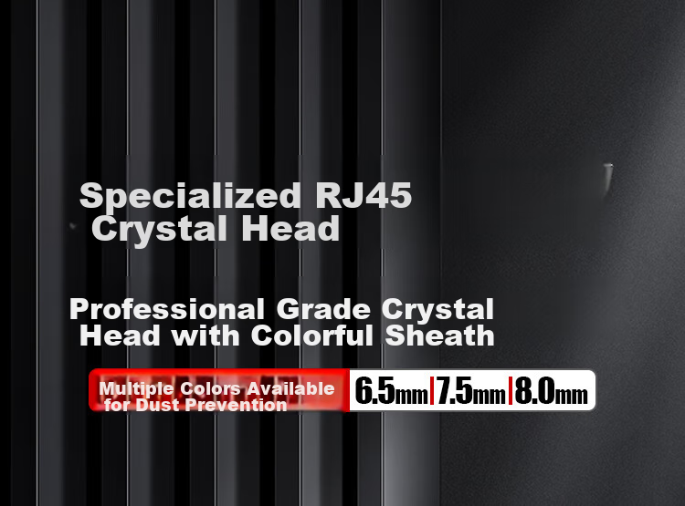 AMPCOM Crystal Head Protective Sleeve, Cat5e6 Category, Eco-Friendly 6.5mm Diameter CAT5E6 Network Cable Sleeve, Computer Network RJ45 Dust Cover, Blue, 100 Pieces, AMHTBU100 1