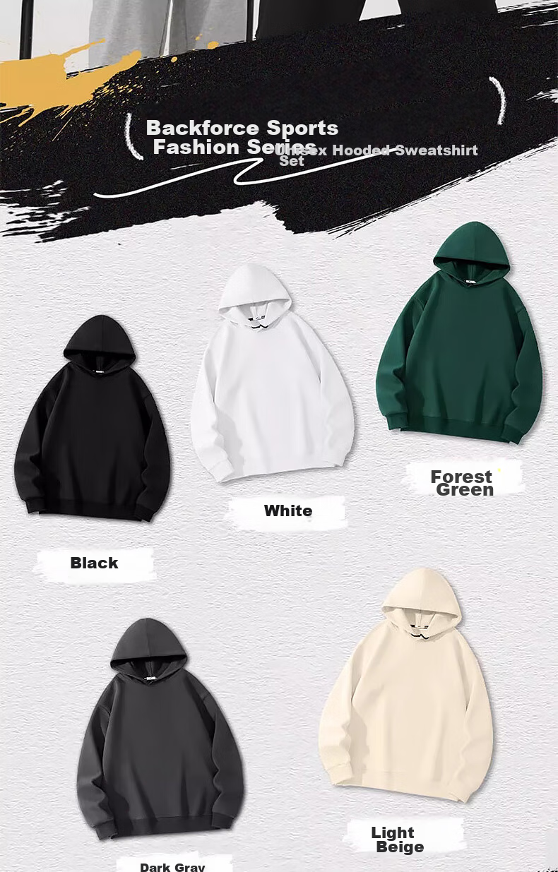 Warrior Sweatshirt for Men, Spring And Autumn New Style Cotton Sports Top, Loose Casual Heavy Hooded Jacket for Men, White, Size M 3