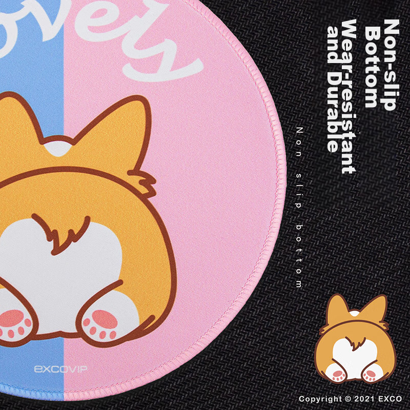 EXCO Cartoon Anime Mouse Pad Effort Mini Small Rectangular Edge-Locked Computer Office Cute Small Desktop Gaming Laptop Mat 0675 9