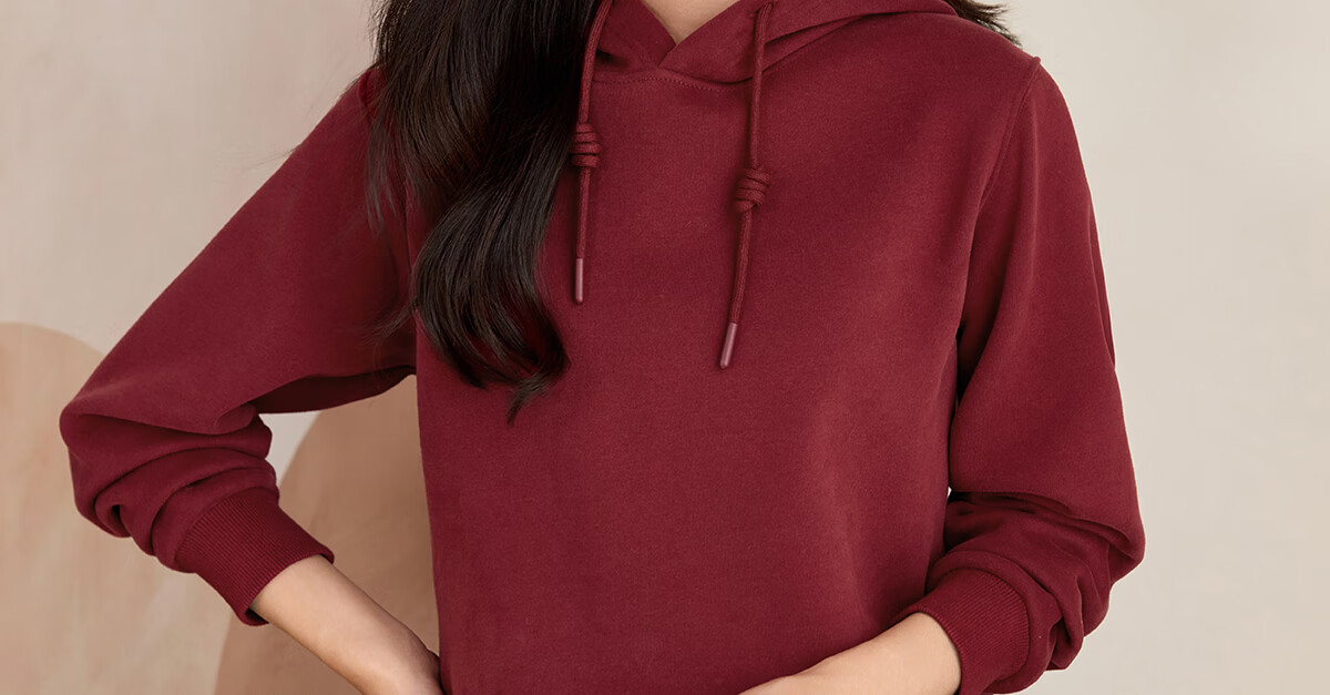 PinCai Fleece-Lined Sweatshirt for Women, Loose Drawstring Hoodie, Autumn And Winter Fleece-Lined Thickened Solid Color Jacket P144W2001 20
