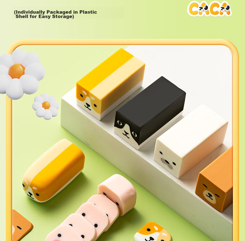M&G Stationery Animal Eraser, Dust-Free Eraser, Fun Student Eraser, 1 Piece Random Color AXP963NL 14