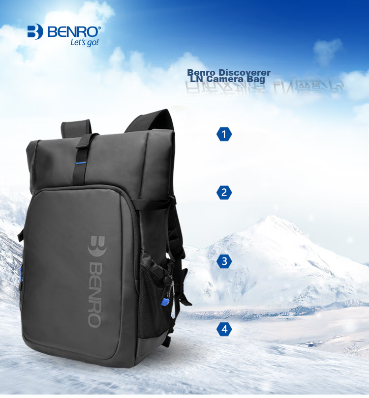 Benro Explorer LN Professional Outdoor Backpack for Photography, Mirrorless And DSLR Camera Bags, Lightweight Travel Storage Protection Portable Multifunctional One-Body Three-Lens Upper And Lower Layer Backpack 2