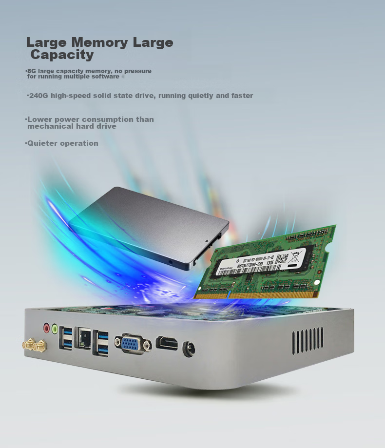 HASEE Zhanshen Mini R78S Mini Desktop Computer, Office Mini PC (R7-8745HS, 16GB RAM, 512GB SSD, WIFI, Windows 11) 5