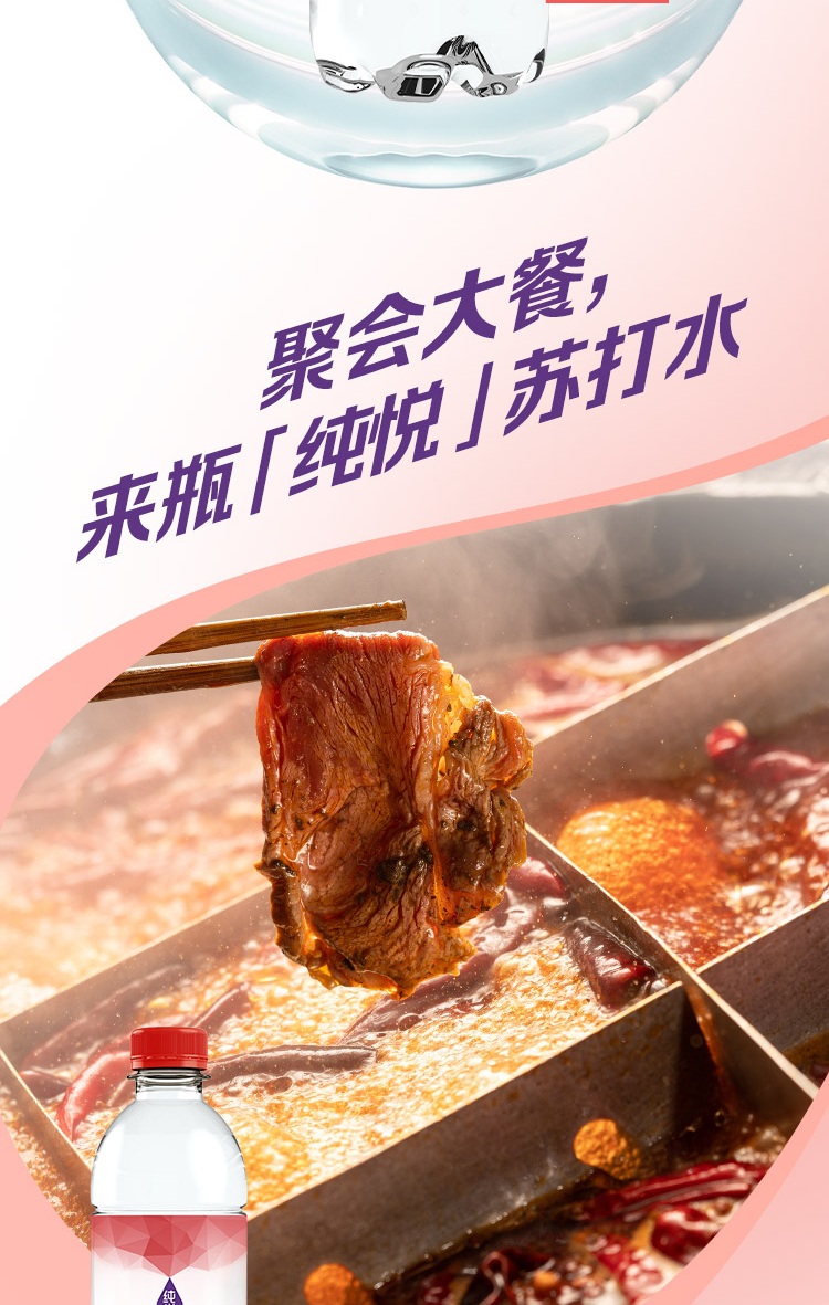可口可乐(coca-cola)纯悦 chunyue 苏打水 苹果风味饮品 450ml*15瓶