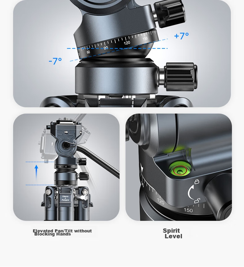 Ulanzi F38 Carbon Fiber Tripod, Air Three Air Hydraulic Pan Head, Portable Outdoor Quick-Release Quick-Install Digital Camera Photography Tripod 8