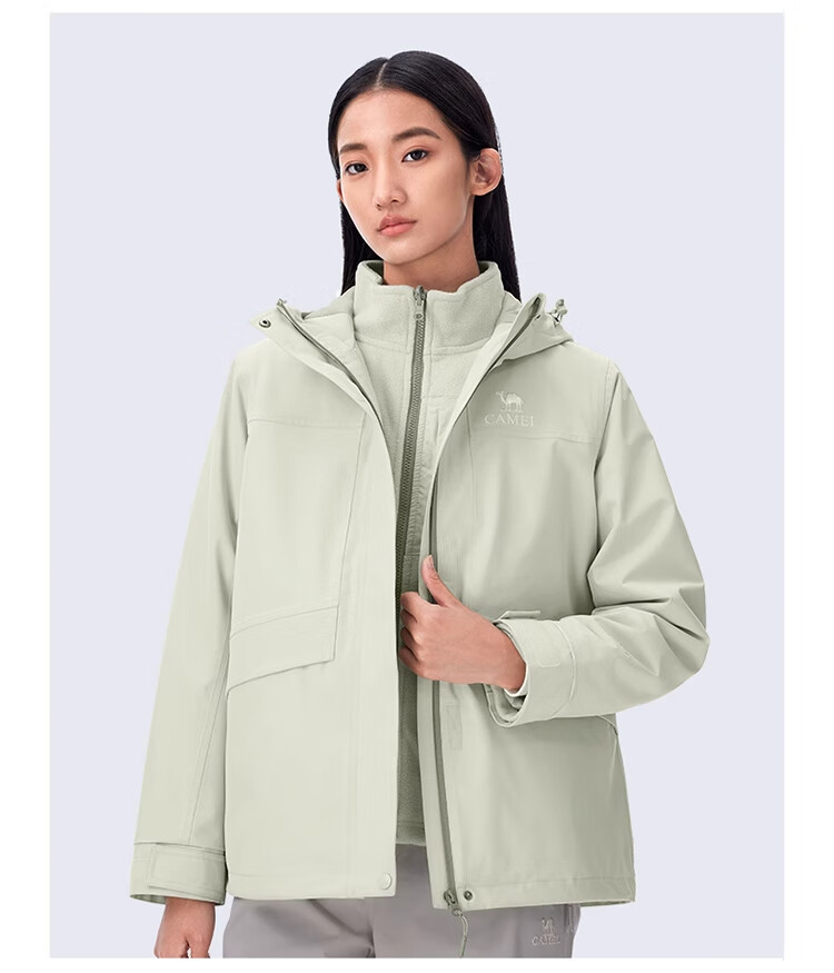 CAMEL Outdoor Jacket, Classic Workwear ICON Three-In Fleece Inner Liner, Mountaineering Suit, M Size 6