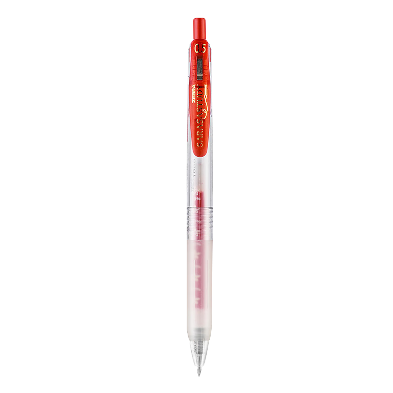 ZEBRA 10th Anniversary Edition Top Student Gel Pen, 0.5mm Bullet Tip, Push-Button Correction, Red Pen JJM88, Red, Pack of 10