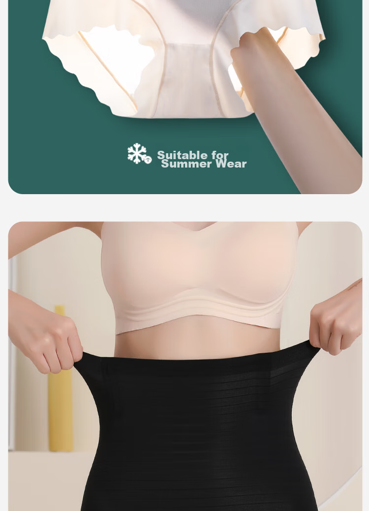 LangSha Tummy Control Shapewear Underwear for Women, Seamless Thin Cloud-Like High-Waist Butt-Lifting Postpartum Waist Trainer Panties, Gray Purple, XXL 5