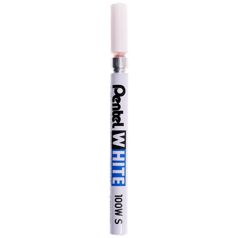 Pentel Paint Marker 2.0mm Fine Tip for Car Touch-Up And Scratch Repair, Oil-Based Marker X100W-S White