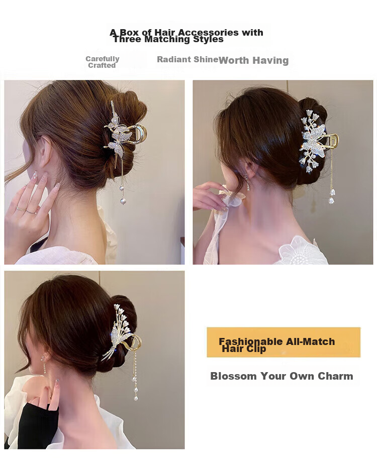 Dijing Wheat Spike Hair Clip, High-End Women's Hair Accessory, 2026 Shark Clip, Back of Head Claw Clip, Birthday Gift for Girlfriend 4