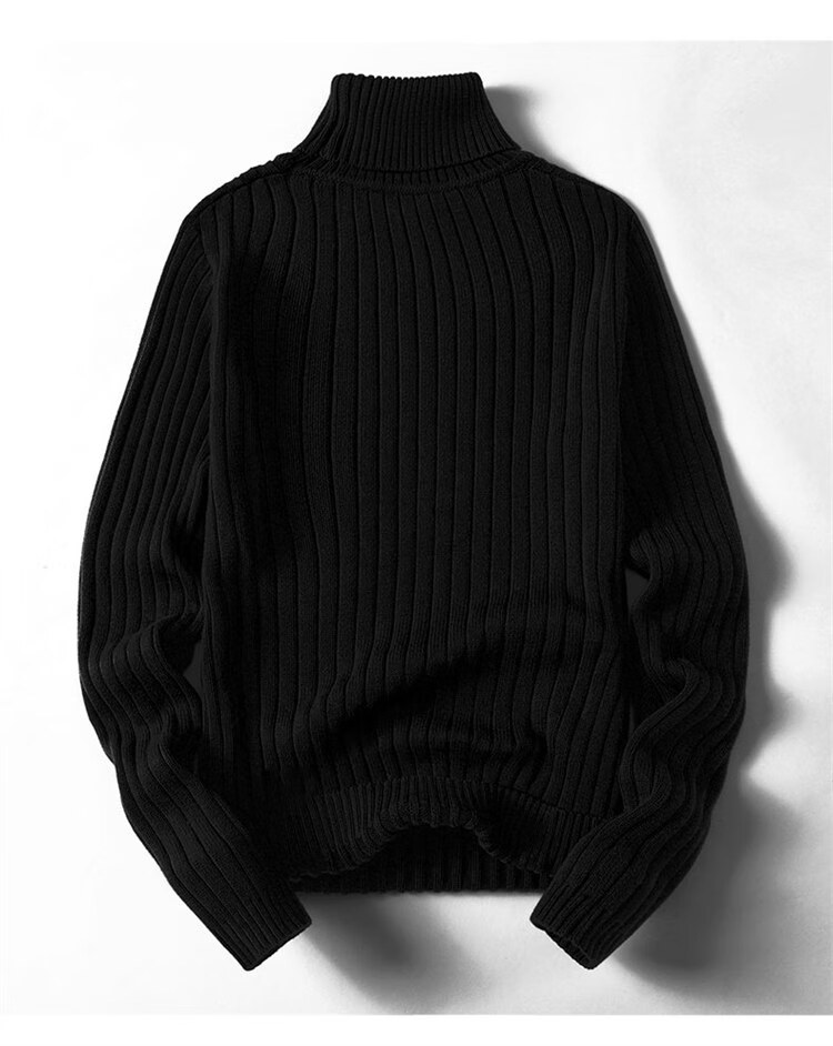 JEEP Men's Sweater, Autumn And Winter Turtleneck Knit Sweater, Men's Warm Top, Men's Base Layer, Black, 3XL 7