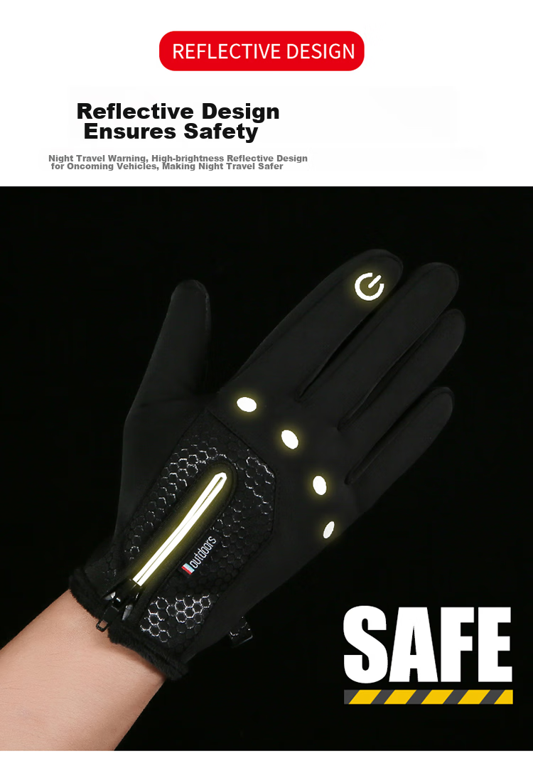 SolarStorm Winter Warm Gloves, Waterproof And Windproof, Fleece-Lined, Suitable for Men And Women, Touchscreen Compatible, Outdoor Cycling, Thickened Non-Slip Gloves 9