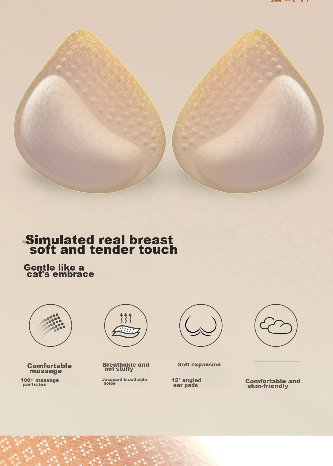 Sujiliangpin Cat Ear Cup Outer Expansion Bra for Women, Flat Chest Special, Small Breast Push-Up, Enhancing, Cartoon Breast Bra, Wireless Brassiere 7
