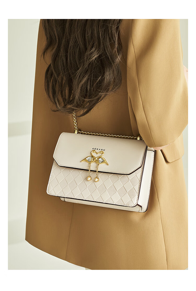 Aokang Women's Handbag, 2026 New Trendy Cowhide Small Square Bag, Light Luxury Crossbody Shoulder Bag, Birthday Mother's Day Gift for Girlfriend Or Wife 3
