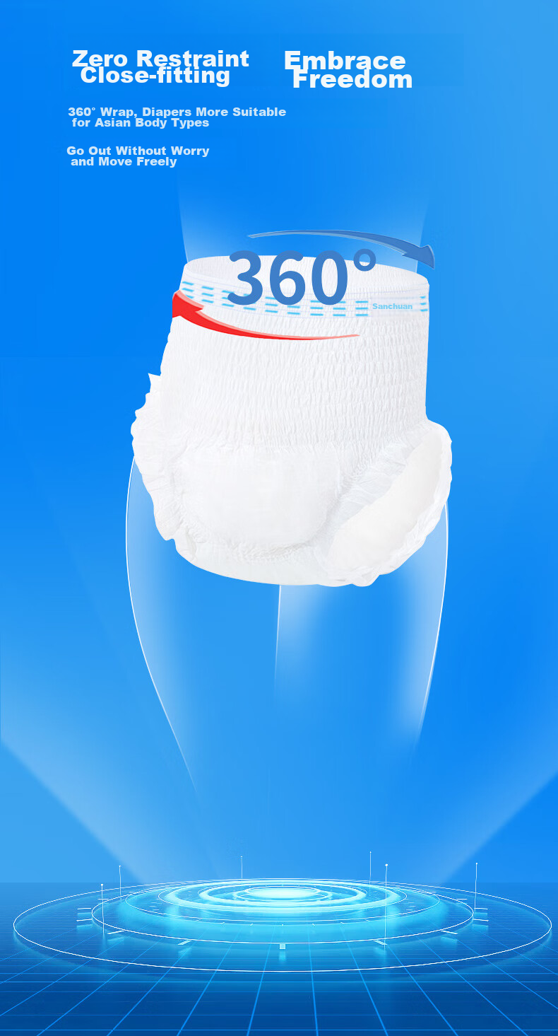 Aishule Odor-Resistant And Antibacterial Adult Pull-Up Diapers M 24 Pieces, Underwear-Style Disposable Diapers for Elderly, Pregnant Women And Men And Wome 11