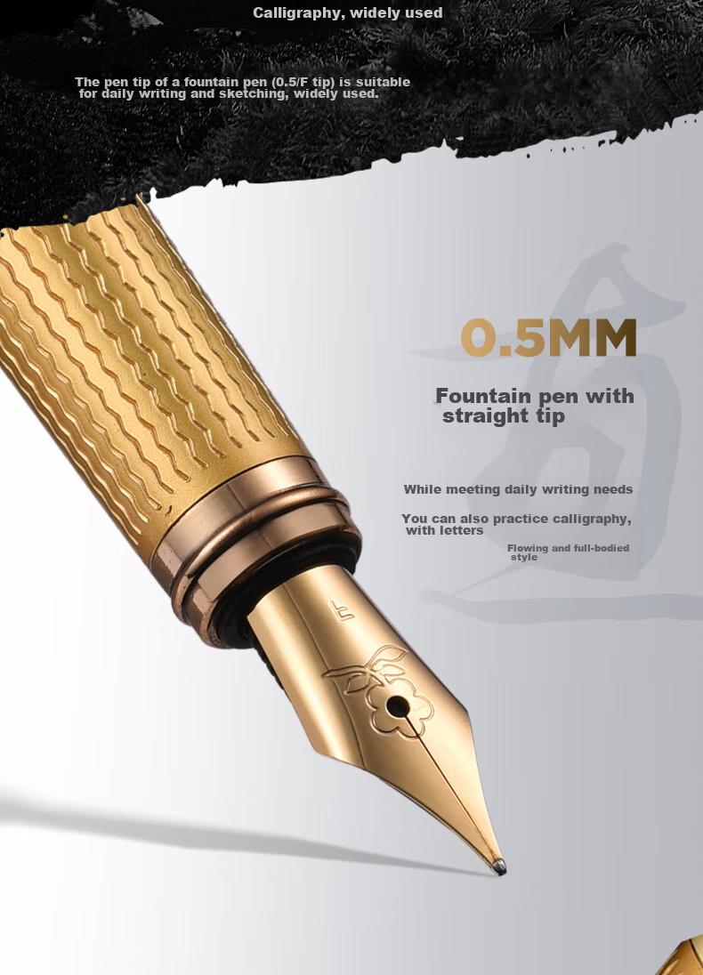 MONTAGUT [Mid-Autumn Festival Gift] Fountain Pen, Ballpoint Pen, Art Pen with Fine Nib, Ladies' Signature Pen, Student Writing Practice Pen, Birthday Gift Box Set, Impression Series, Princess Pink 10