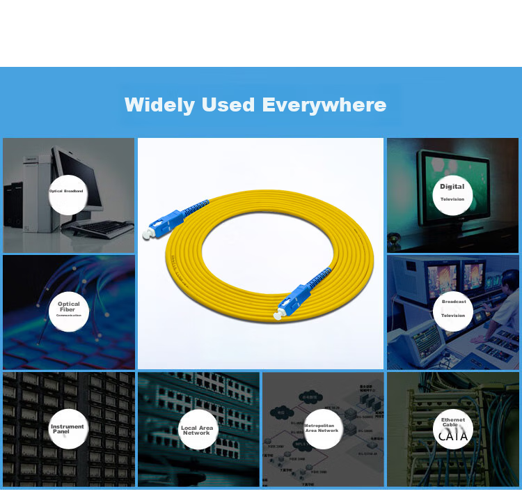EB-LINK Engineering Telecom-Grade Fiber Optic Extension Cable, Fiber to Home Pre-Buried Line, 5 Meters SC-SC Single-Mode Single-Core Large Square Head, for Home Use, Compatible with China Telecom And Mobile Broadband 6