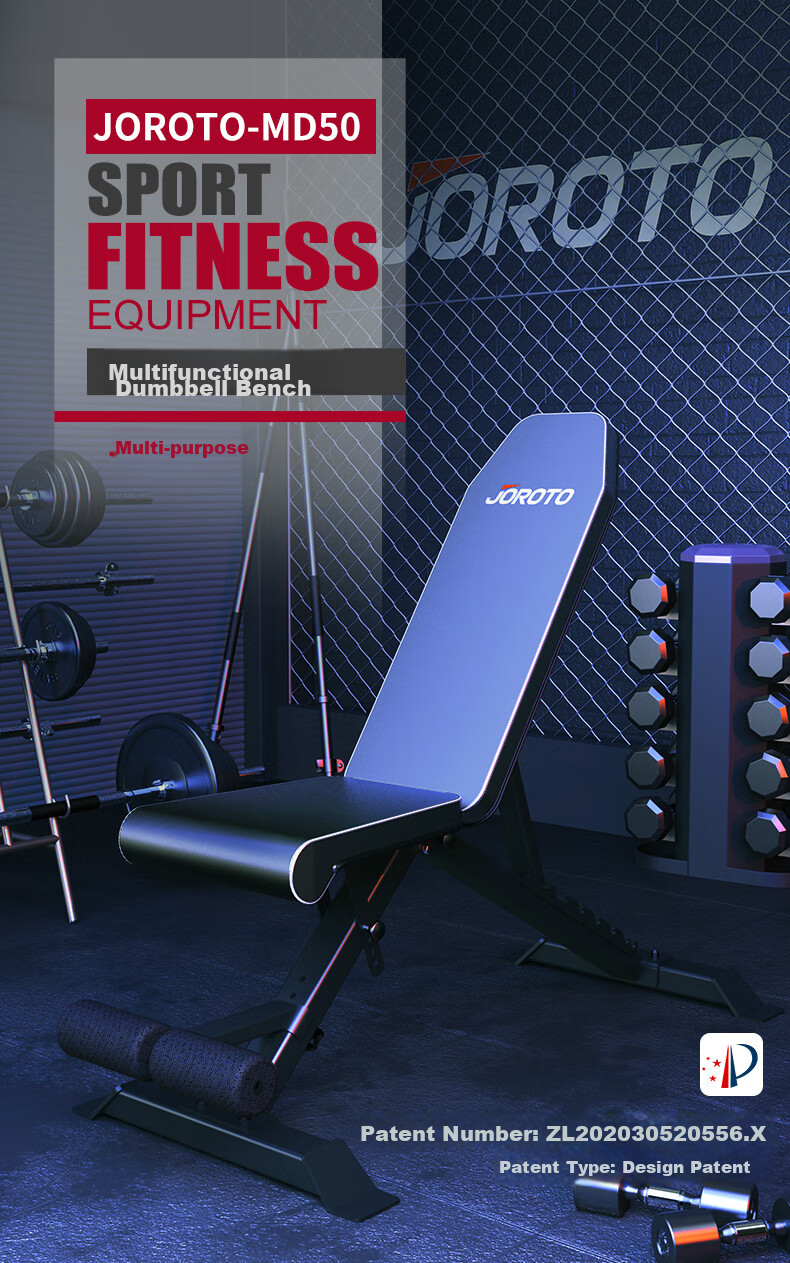 JOROTO American Dumbbell Bench, Multifunctional Fitness Chair, Bench Press Bench, Sit-Up Board, Abdominal Muscle Fitness Equipment, Home Gym Equipment MD25 2