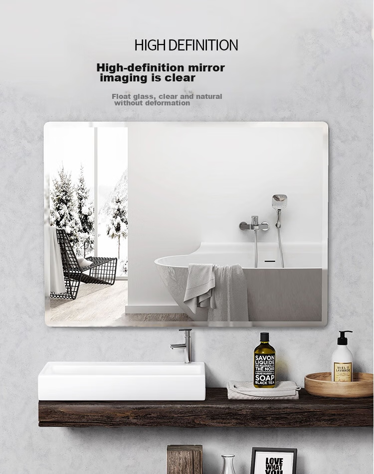 Anerya Bathroom Mirror, Wall-Mounted Self-Adhesive Mirror without Drilling, Full-Length Mirror for Home And Dormitory Use, Makeup Mirror, 40*60 Cm 4
