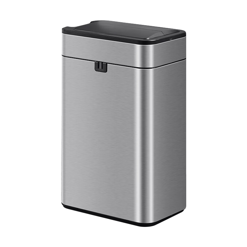 Wuyuehua Intelligent Stainless Steel Trash Can, Sensor-Activated, 15L Extra Large Capacity, Double Doors, One-Button Constant Open, for Kitchen, Living Room, And Office
