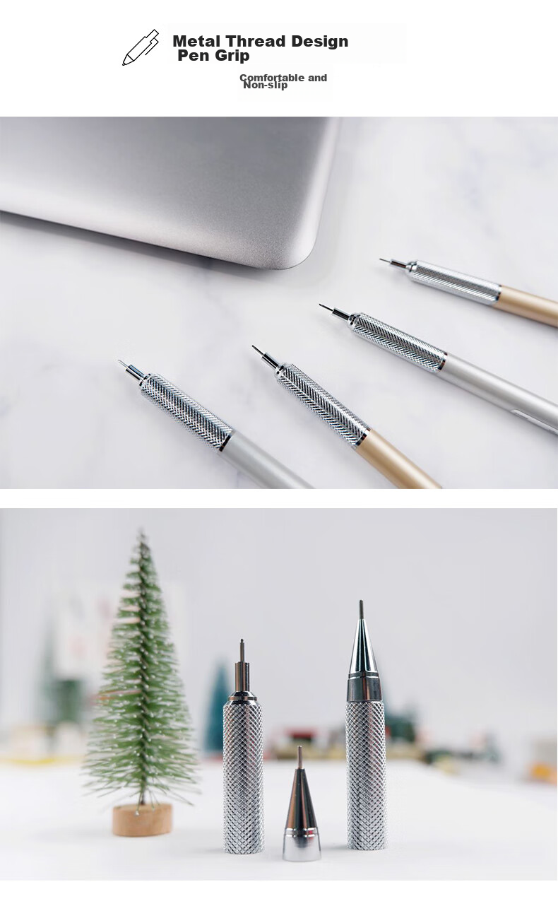 SAKURA Double-Knocking Mechanical Pencil, 0.5mm Lead Tip, Extendable, for Primary And Secondary School Students, Writing, Drawing, Sketching, Quick-Drawing, Durable Pencil, Deep Blue 5