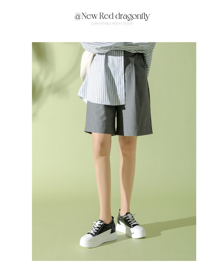 RED DRAGONFLY Women's Thick Sole Height Increasing Elastic Band Casual White Sneakers WPB34003 White Black Size 39 8