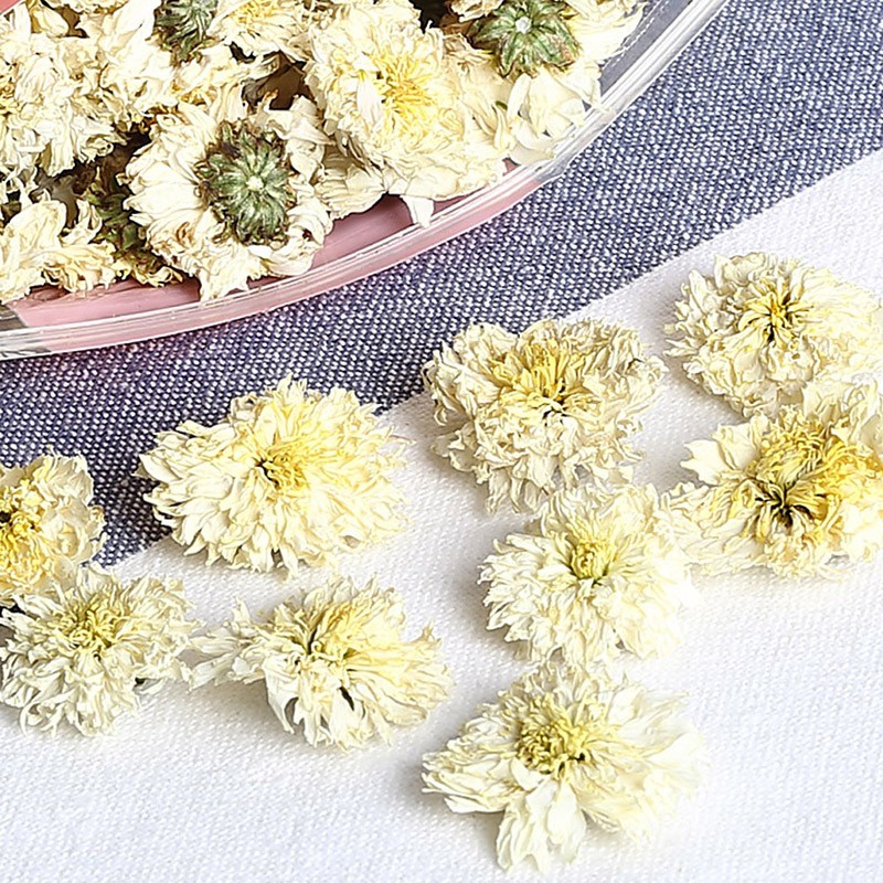 贡苑花草茶 菊花茶贡菊30g黄山原产 特优级白菊花杭菊花泡水养身凉茶
