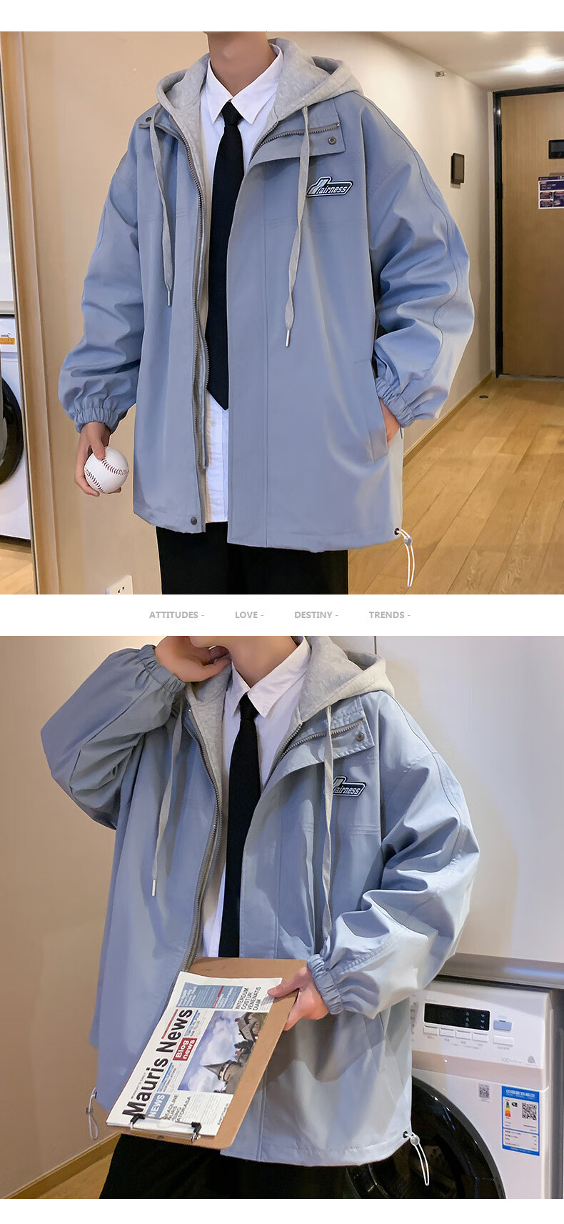 Foss Phil Corduroy Jacket for Men, Autumn And Winter American Casual Retro Loose Versatile Workwear Coat, 2516 Beige 3XL 13