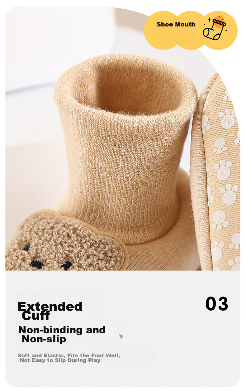 LAXIALIYA Baby Shoes Infant Girls Walking Shoes Toddler Socks Pre-Walking Cotton Shoes Boys High-Top Spring Autumn Winter 0-6-12 Months 8