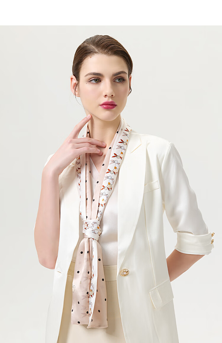 Sijie [Over 10,000 Sold] Silk Scarf for Women, Mid-Autumn Festival Long Scarf, 100% Mulberry Silk, Wealthy Leader Scarf, Gift Wrap 10