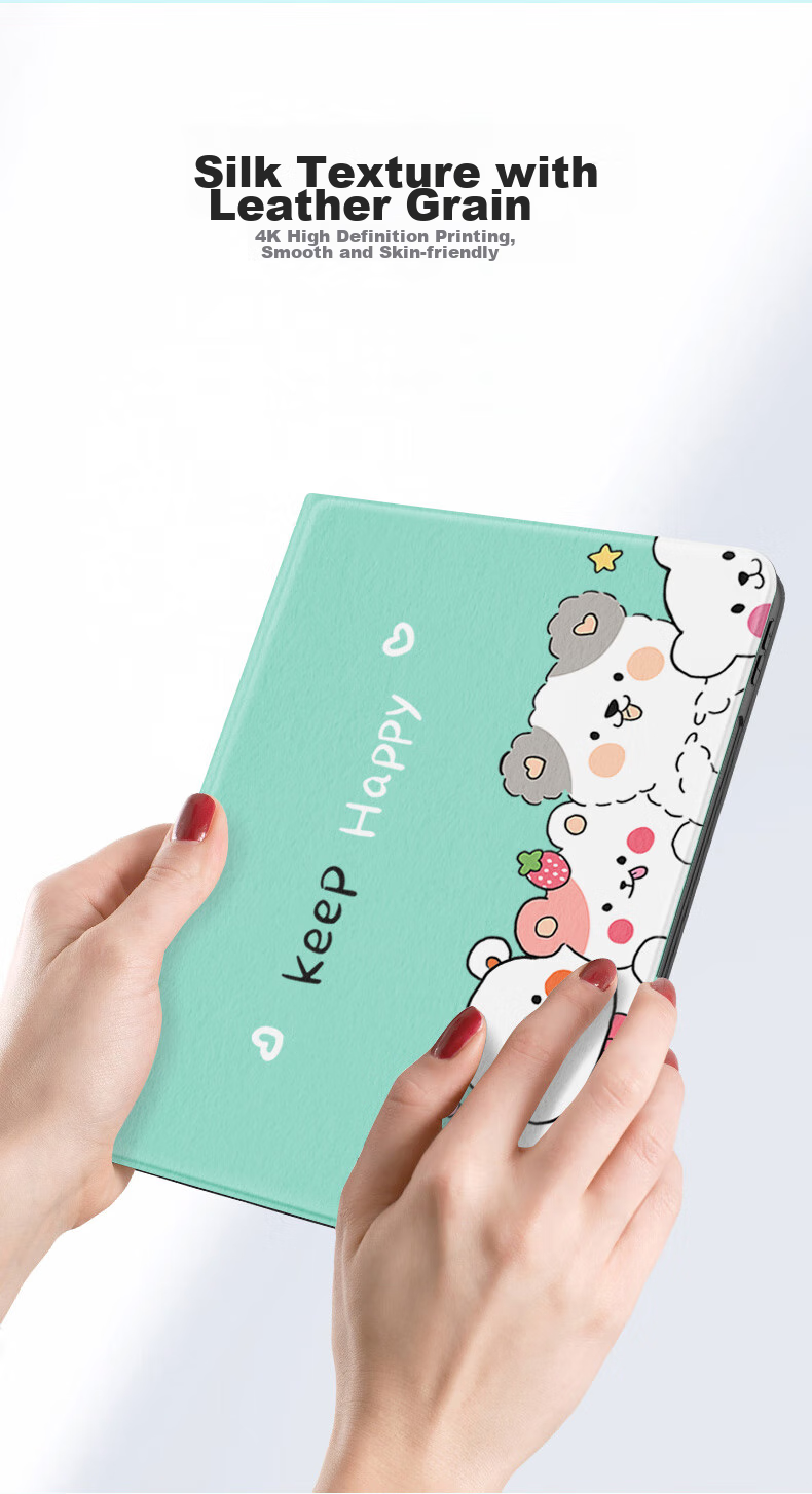 Qiaojiejie Apple 2018/17 IPad/Air2/1 Tablet Protective Case, 9.7-Inch Shockproof Full Coverage Cartoon Cute Student Online Class Stand, Smart Sleep/Wake Anti-Drop 2