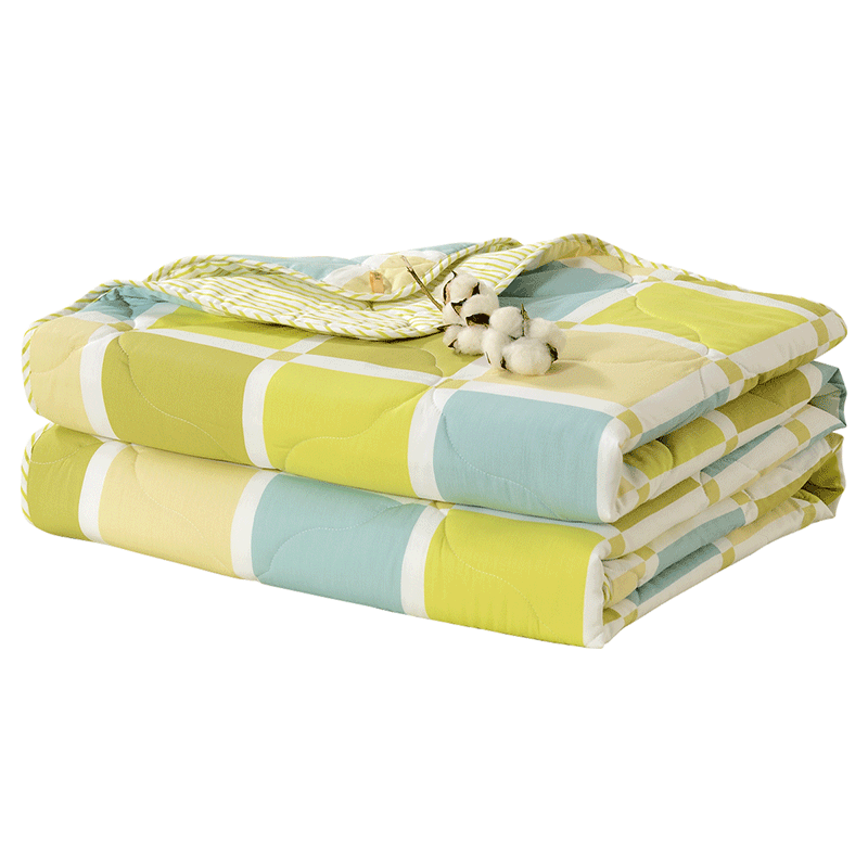 FUANNA Summer Quilt, Pure Cotton Fabric, Antibacterial Air Conditioning Quilt, Double Size, Washable, Thin Summer Quilt, 3.5 Jin (1.75 Kg), 230x229cm