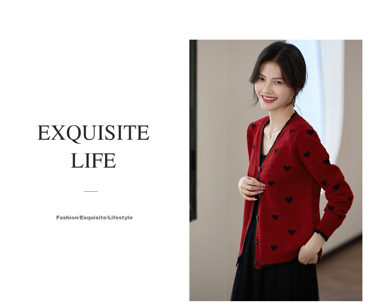 She Enjoy Women's Knitted Cardigan Stand Collar Zipper Sweater Jacket Casual Versatile Knit Outerwear T53Z092 21