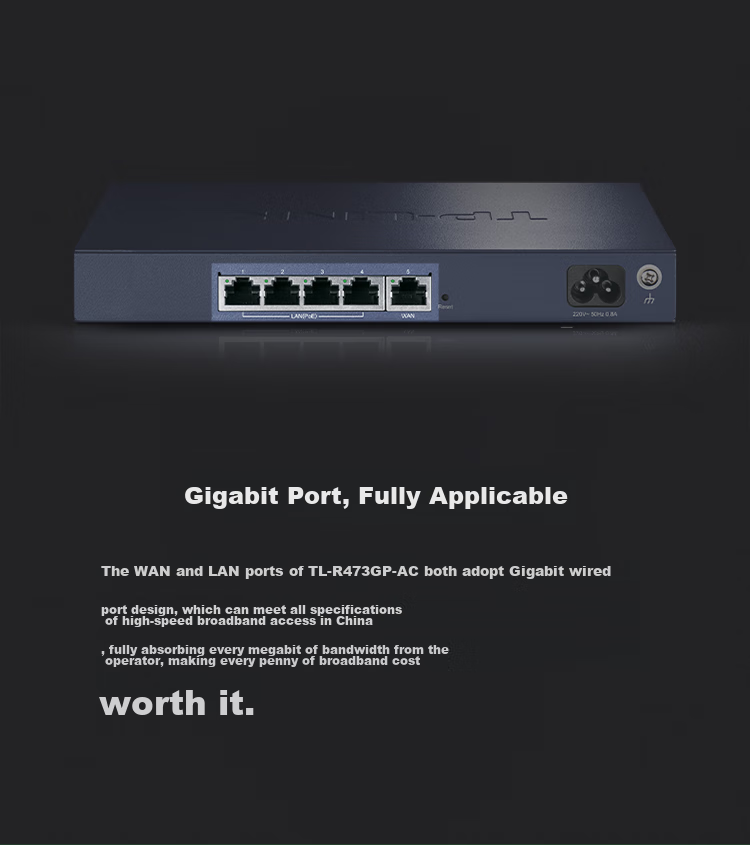 TP-LINK Enterprise VPN Router, Gigabit Port, AP Management/POE Power Supply, TL-R473GP 2