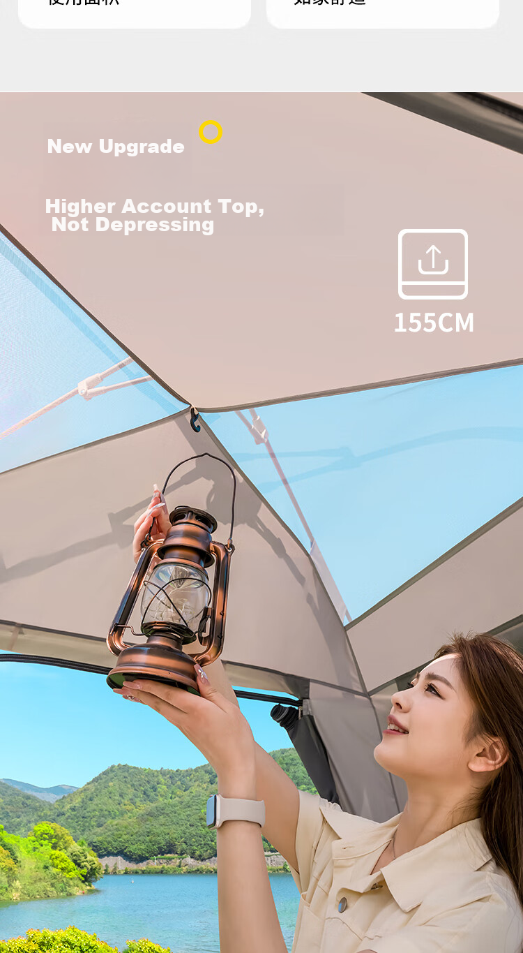 TAN XIAN ZHE Tent, Outdoor Camping, Park, Wilderness, Children's Family, Fully Automatic, Portable, Sun-Shading, Multi-Person Tent 5
