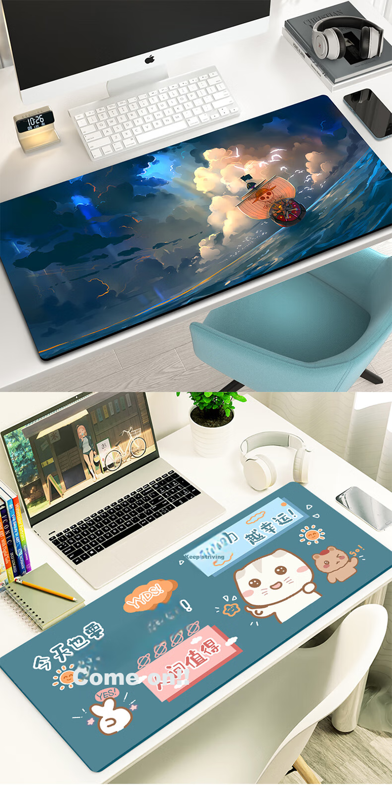 Juyingfeng Mouse Pad, Gaming And Office Keyboard Pad, Portable Desk Mat, Medium-Sized Computer Desk Mat, Student Dormitory Precision Lock Edge Desk Mat, 80*30cm, TU-Pink Gold 8