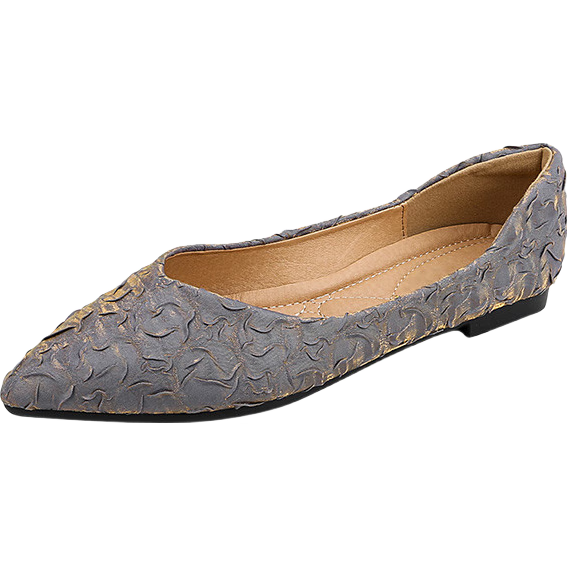 Pounise Women's Flats, Korean Style Versatile Elegant Shallow Mouth Large Size Boat Shoes Flat Soft Small Women's Shoes, PQM-07, Purple, 40/250(1.5)