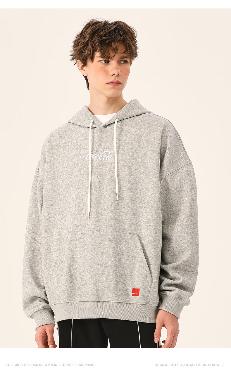 Coca-Cola Hoodie for Men, Spring And Autumn Casual Hooded Jacket, Couple's Outerwear, Black, S (90-110 Jin) 6