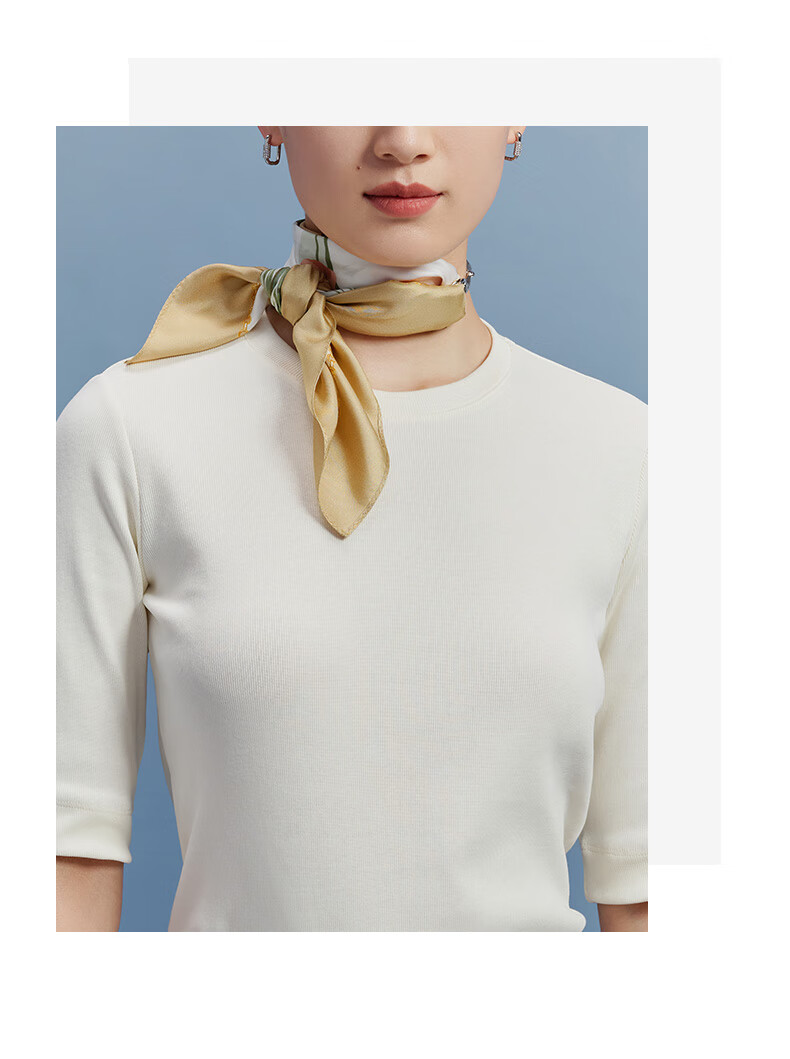 Wanshili Silk Scarf for Women, 100% Mulberry Silk Square Scarf, Neck Scarf, Gift for Mom, Silk Scarf Gift Box, Mengyao 12